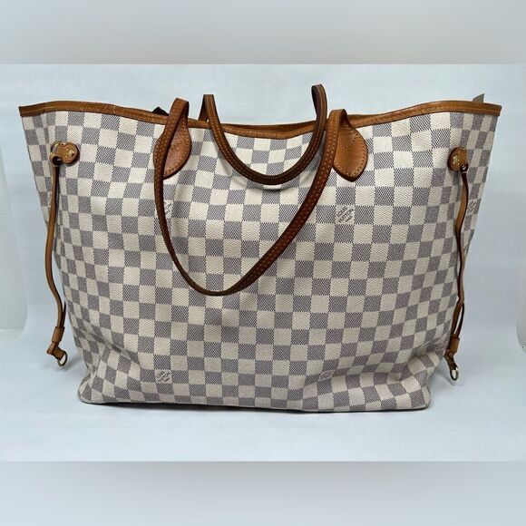 AUTHENTIC  Louis Vuitton Neverfull GM Damier Azur, No Pouch - Picture 3 of 14